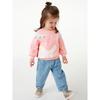 Girls' Sweatshirt Pure Cotton Top Children's Baby Autumn and Winter Clothing 2023 Pink Cartoon Long-Sleeve Thickened Base Shirt Trendy