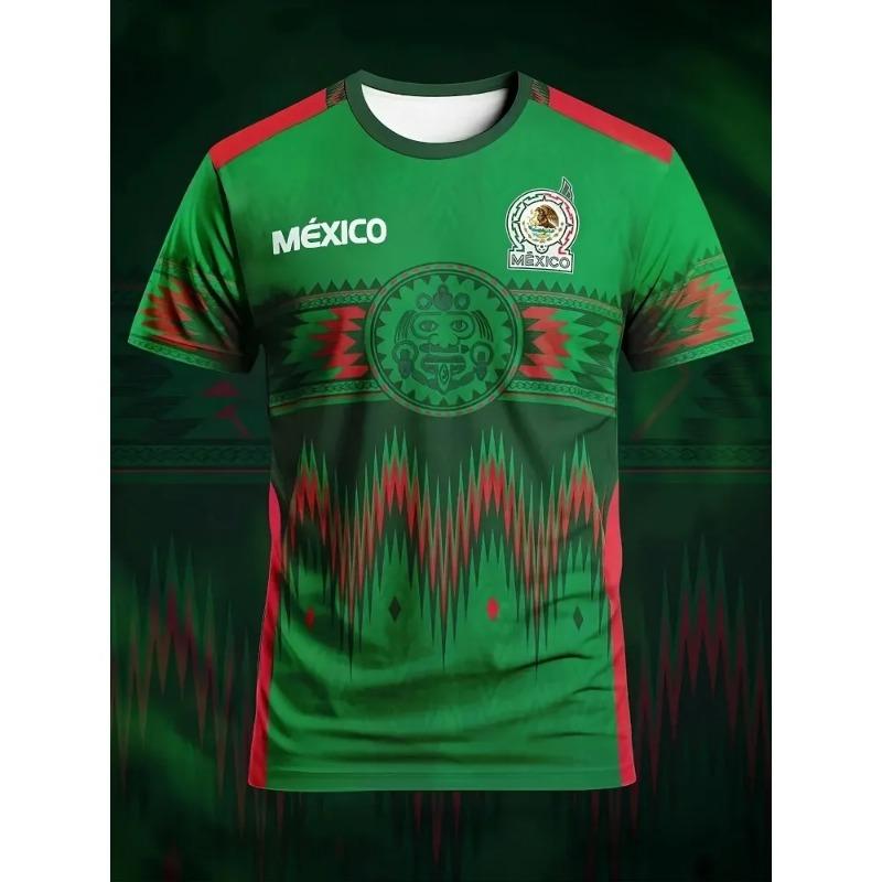 Mexico 3D Printed Football Jersey T-shirts 2025 Summer Men s Women s Same Tees Outdoor Sports Tops Training Clothes S