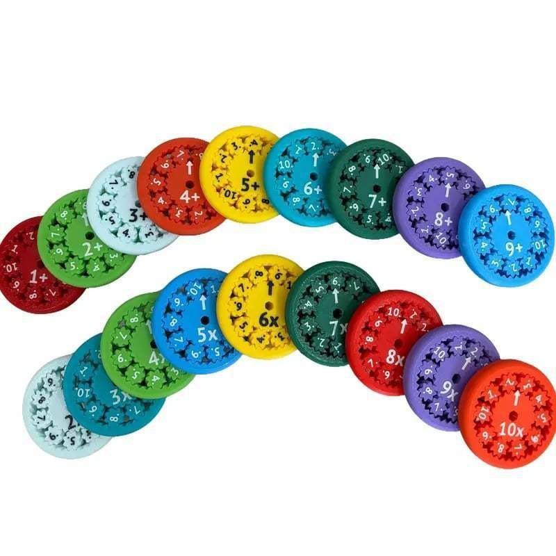 Educational Math Fidget Spinners For Learning Arithmetic With Colorful Plastic Material