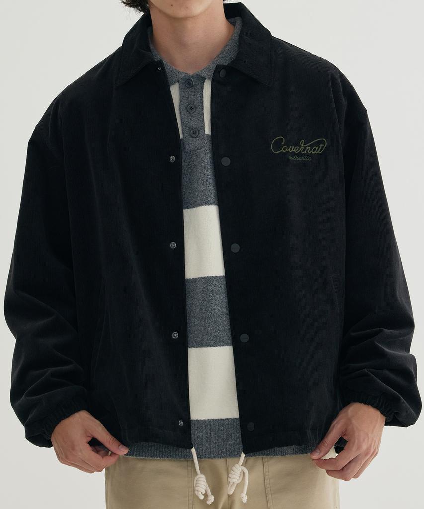 COVERNAT Corduroy Coach Jacket Green
