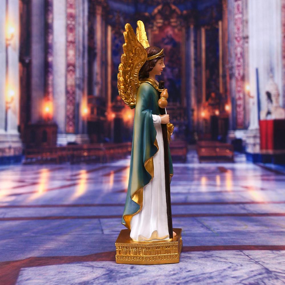 Angel Table Decor Resin Archangel Saint Raphael Statue Festival Supply Christmas Figurine Home Decoration Church Gifts