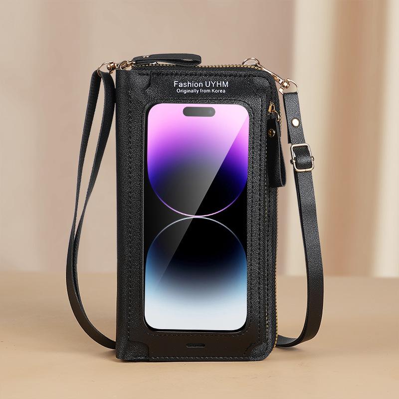 2024 Women's Anti-Theft Touchscreen Crossbody Bag - Versatile Transparent Mini Shoulder Phone Wallet