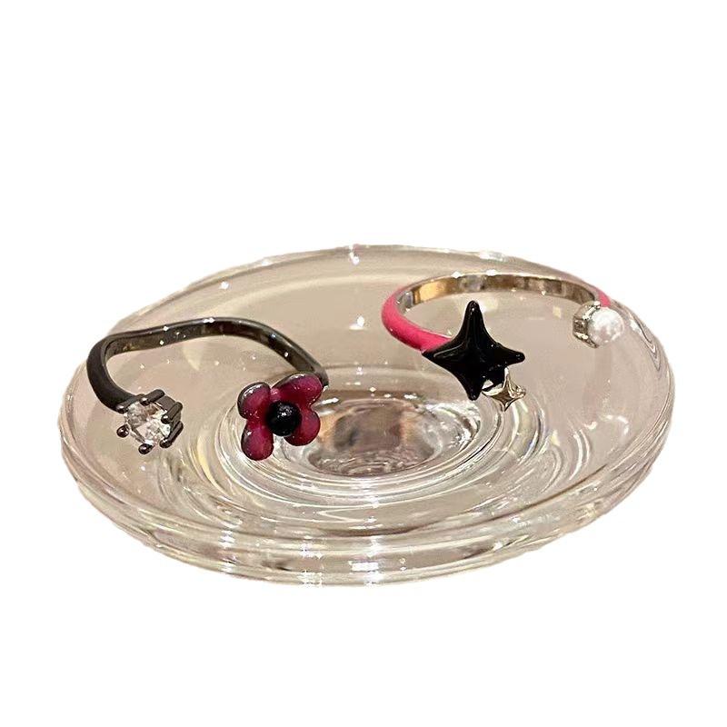 Wykwintny Otwarty Pierścionek z Wiszącą Gwiazdą Kwiatową 2025 - Słodki, Cool, Ekskluzywny Design