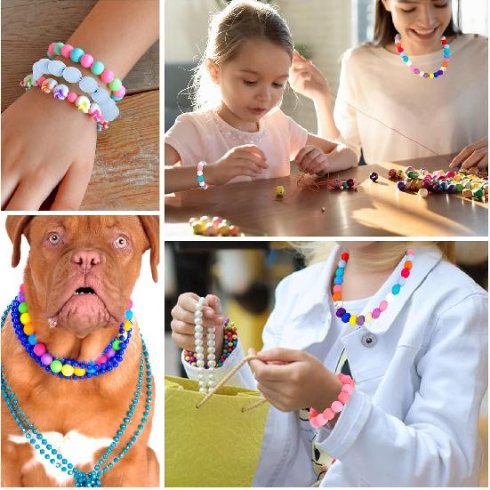 Keyzone Silicone Beads Bulk Kit 500Pcs 12mm, Silicone Beads for Keychain Making Round Shapes 25 Multicolor, DIY Necklace Bracelet Rubber Beads for