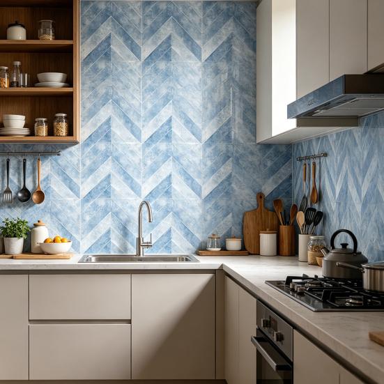 2 Pcs Wall Tile Stickers, Peel And Stick Backsplash, Self Adhesive Waterproof Kitchen Wall Tile Decals for Kitchen, Bathroom, Walls, Floors