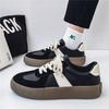 Spring Men's Retro Leather Student Street Trend Versatile Platform Casual Board Shoes
