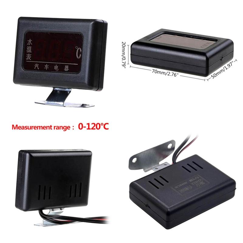 Universal Motorcycle Digital Thermometer Instrument Water Temp Meter Gauge Sensor for Head Plug 8mm 10mm 12mm 14mm 16mm