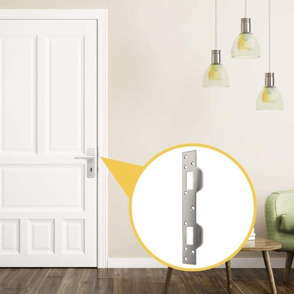 Metal Front Door Security Devices Double Holes Heavy-Duty Reinforcement Plate Door Jamb