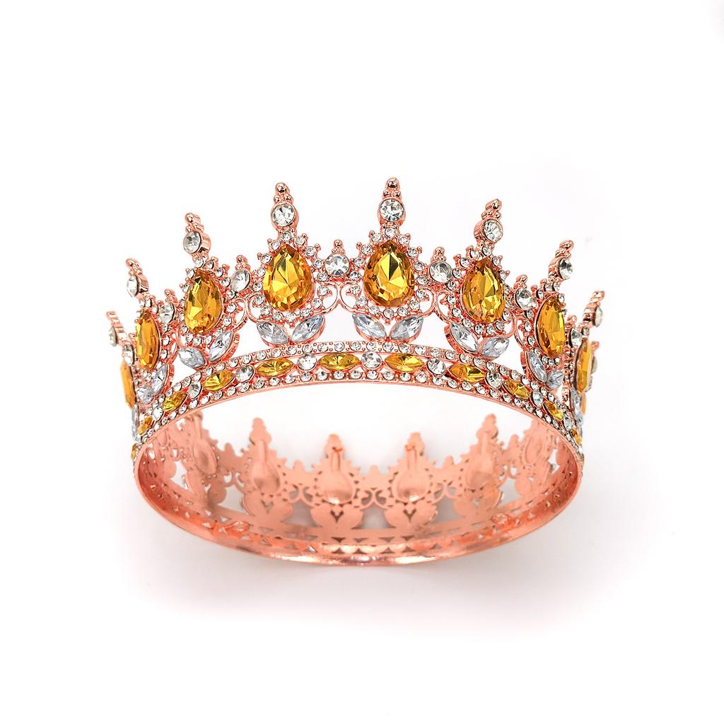 New Crown Bride's Headwear Dress Wedding Princess  Luxurious and Shiny Baroque Crown Decorative Ornament  Crown