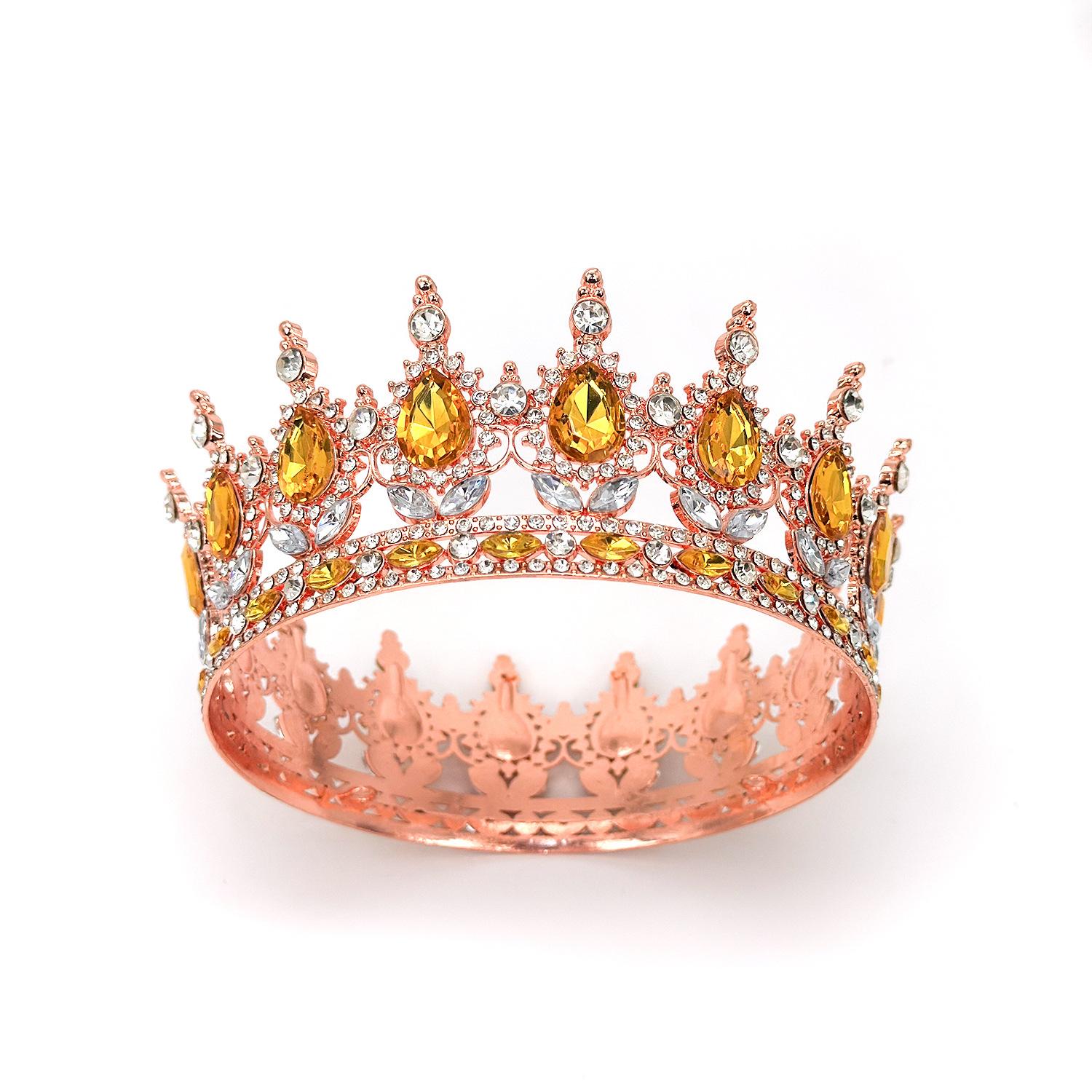 

Новый Головной убор Невесты Корона Платье Свадьба Принцесса Роскошная и Блестящая Корона в стиле барокко Декоративное украшение Корона