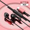 Type C 3.5mm Jak Kablolu Kulaklık Akıllı Telefon İçin Kulak İçi Kulaklık