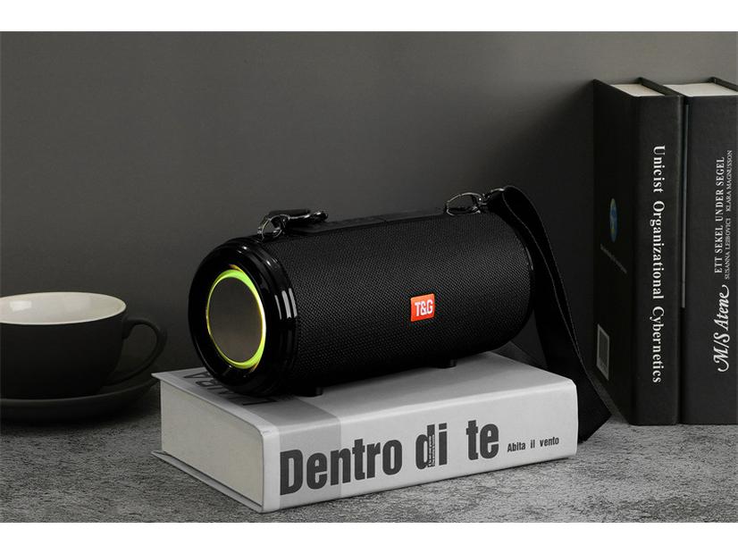 

TG537 Кольоровий Світловий Двомембранний Зовнішній Водонепроникний Bluetooth Динамік з T-картою та Функцією Дзвінка чорний