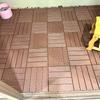 30X30Cm Hardwood Decking Tiles Interlocking Composite Wood Floor Covering for Outdoor Garden Terrace Easy Installation