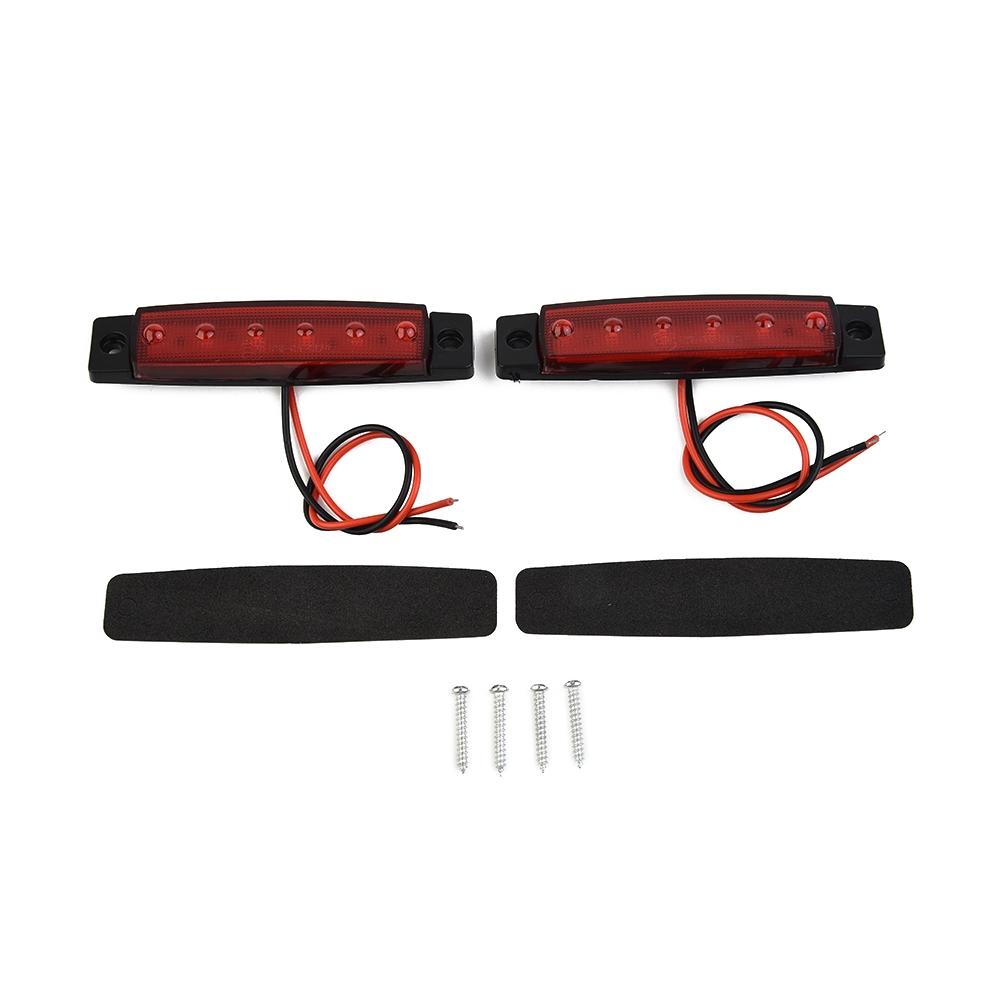 Stop 2x For Truck Mount Trailer Light Tail Brake Kits Dc Sealed Rv Red Bar Turn