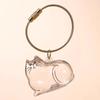 Golden Retriever Puppy Keychain Charm: Cute Transparent Storage Pendant for Backpacks & Bags