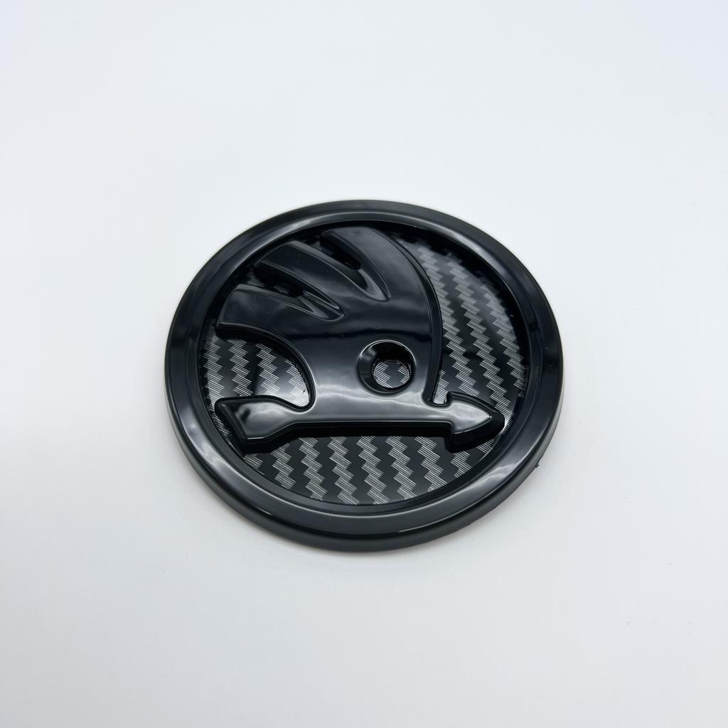 2025 Neues 80/90/100mm 3D-Logo Auto Fronthaube Kühlergrill Heckklappe Emblem Abzeichen Aufkleber Für Skoda Fabia Rapid Superb Octavia a7 Kodi