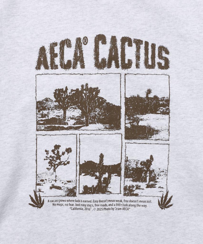 Aeca Aeca Cactus Zip Up Hoodie-Light Gray