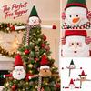 Plush Christmas Tree Topper Decoration - Stuffed Plush Ornament for Holiday Home and Party Decor