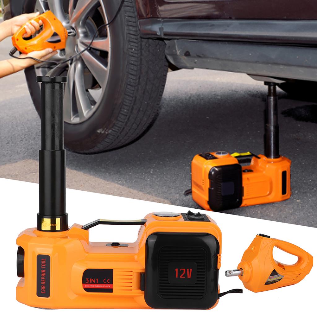 5T DC 12V Car Electric Floor Hydraulic Jack Lifting Set Electric Wrench Tire Repair Tool