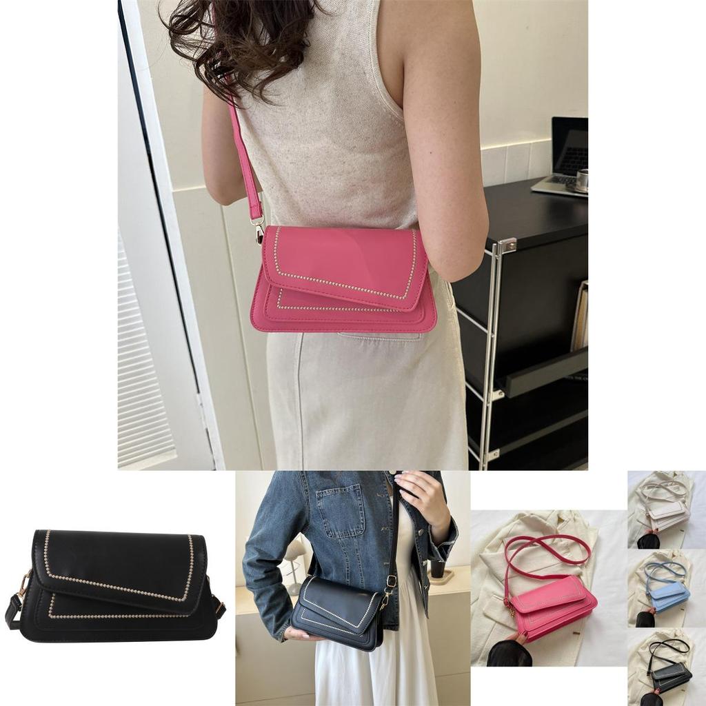 Fashionable Casual Women's Pu Material Small Square Shoulder Bag With Magnetic Closure