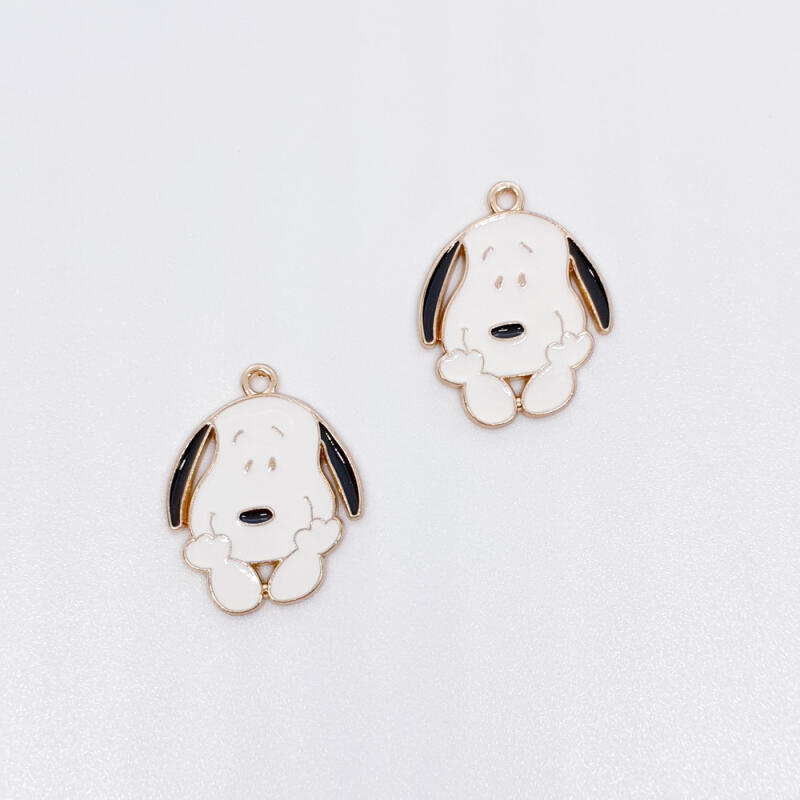 How to make a Snoopy keychain pendant metal keychain with a flower stand