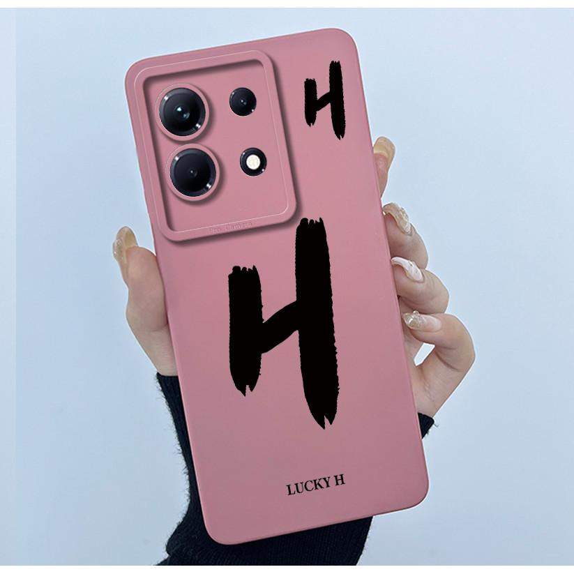 For Infinix Note 30 5G X6711/Note 30 Pro/30 VIP/30i/Note30 X6833B Case Lucky Initial Letter Soft Silicone Back Cover Phone Case