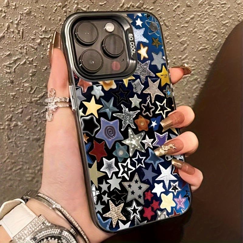 Colorful Stars Laser Energetic Phone Case for Apple 16/15/14/13/12/11