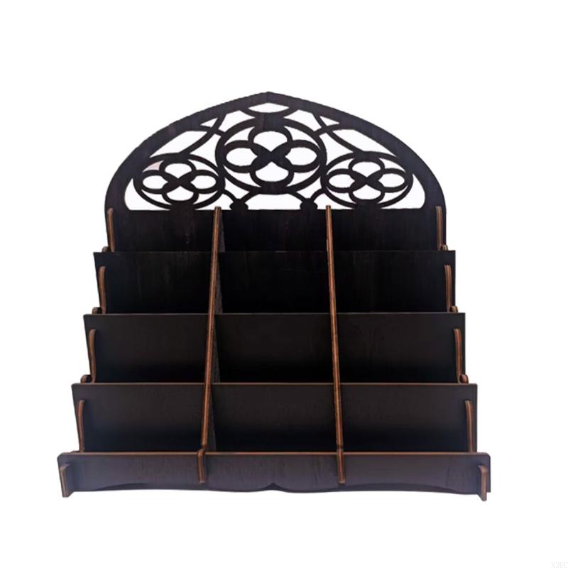 

Crystal Organiser Shelf Decorative Storage Stand For Invitation Photos Stable Tabletop Presentation Rack X3UC