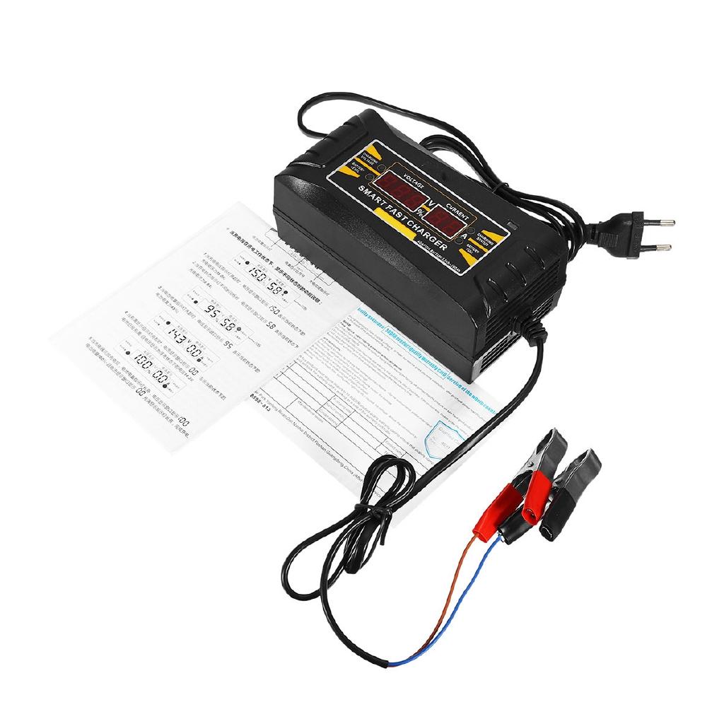 110V/220V To 12V 6A Full Automatic Car Battery Charger Digital Display Smart Fast Power Charging for Car Motorcycle