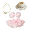 Girl Doll Clothes Bow Headdress Decor Tulle Dress Set for Dolls Age 57 810 Style A