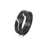Diamond Inlaid Stainless Steel Couple Rings: European American Fashion Titanium Finger Jewelry