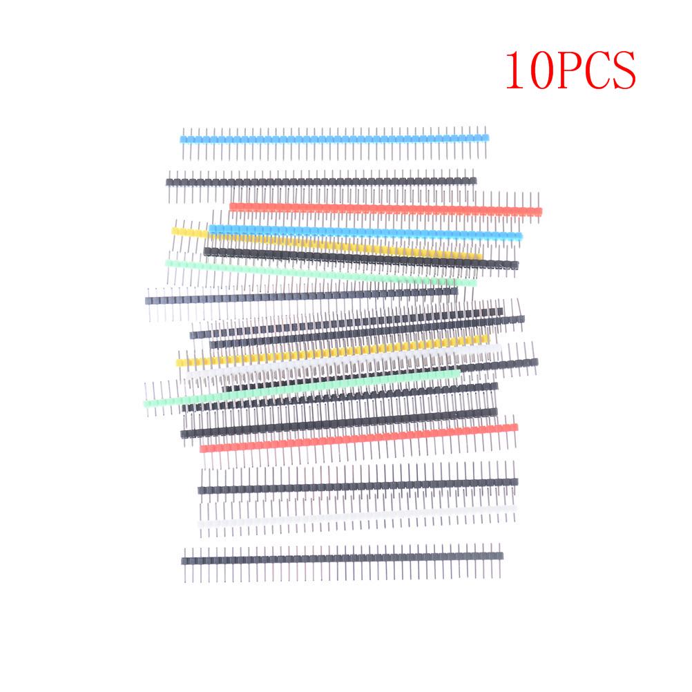 10Pcs 40 Pin 1X40 Single Row Header Pin Male 2.54 Frangible Connector ...