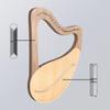 21-String Mahogany Lyre Harp: Portable Wooden Beginner Instrument, Spruce Handcrafted Guitar Harp