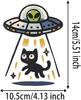 Cute UFO Cat Waterproof Sticker, Durable Easy Apply Vinyl Decal for Car Motorcycle Laptop Luggage