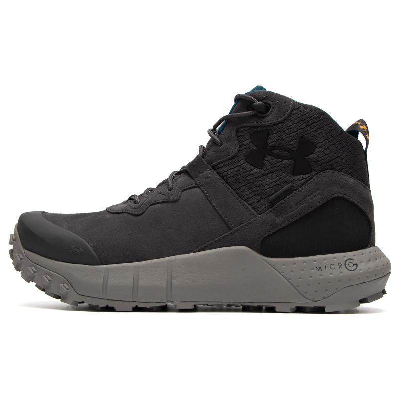 New Under Armour Ua Micro G Valsetz Trek Mid Leather Waterproof Tactical Boots 'Grey' 3025577-100