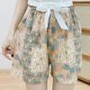 1PC Home Pajamas Lounge Bottom Women Sleep Shorts Cotton 2025 Casual Shorts NEW Floral Printing Plus Size Beach Hot Pants Loose