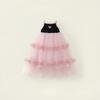 Summer 2026 New Baby Girls Backless Mesh Dress Toddler Heart Print Tank Dress Fashionable Chic Cute Kids Clothes