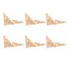 6 Pcs Wood Carving Horn Flower Home Decor Wooden Appliques Carved Decals Ornaments Cabinet Onlays