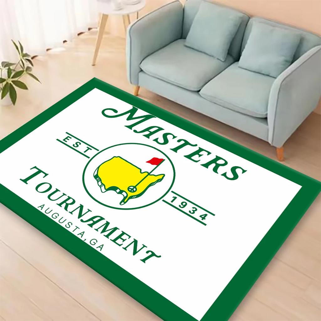 G-golf -M-Masters Tištěný koberec do obývacího pokoje Domácí relaxační zóna Protiskluzová rohož Měkké podlahové rohože k posteli Vstupní rohožka do interiéru