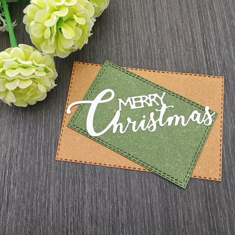 Christmas Letter Design Metal Cutting Dies Craft Embossing Scrapbooking Stamps for Card Making Decor