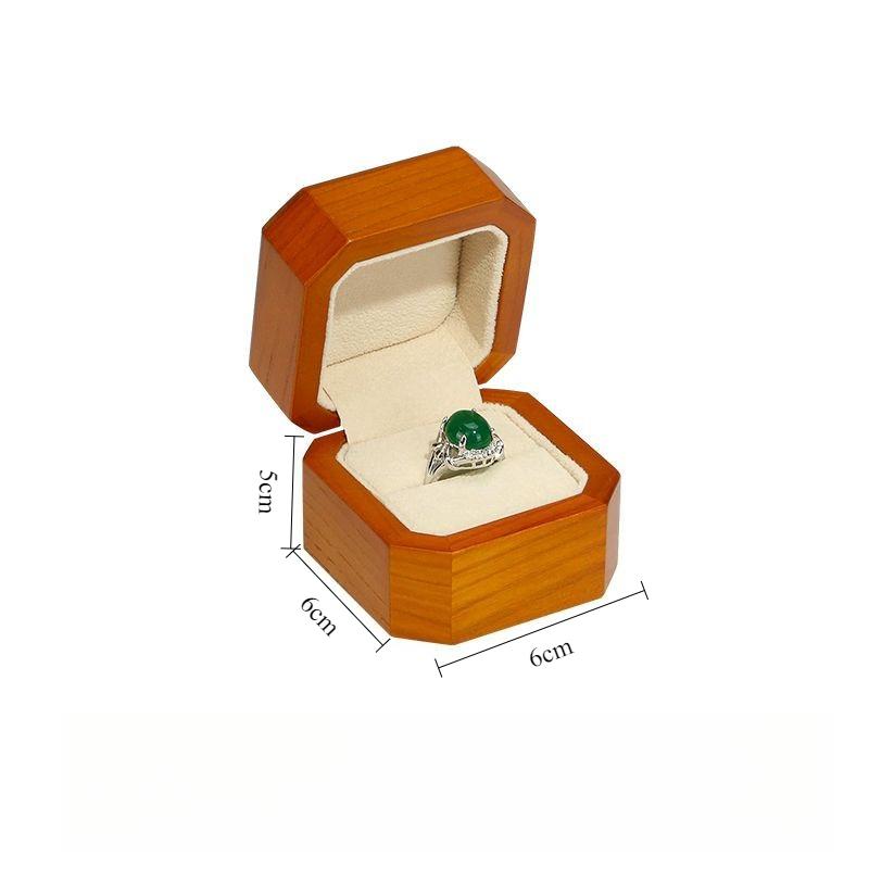 

Wooden Jewelry Display Box Wedding Ring Jewellery Storage Case Jeweler Necklace Packaging Cases Counter Bracelet Showcase Boxes
