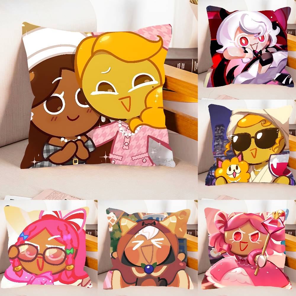 Game CRK Pancake Princess Cookie Button Case Plush Fabric Soft Pillowcase Double Sided Print Cushion Cover Household Gifts