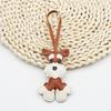 Dog PU Leather Hanger Cute Puppy Bag Pendant Multi-color Schnauzer Keychain  Bag Ornament AVE
