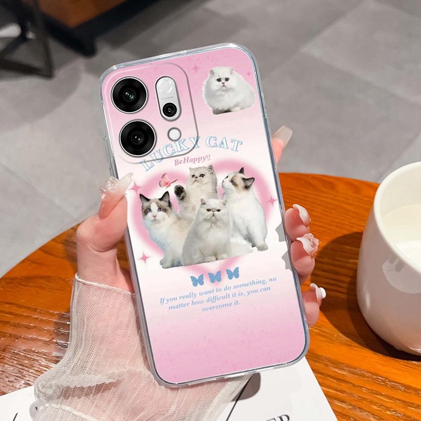 For Oppo Reno14 Pro Realme C71 C75 C75x Ultra Thin Clear Phone Case Cute Panda Pattern Dustproof Protection Soft Transparent Back Cover For Oppo Shell