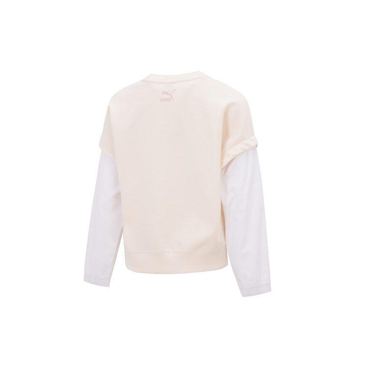 Puma Sweatshirts Women's Ecru Crew Neck Moderate 536092-99