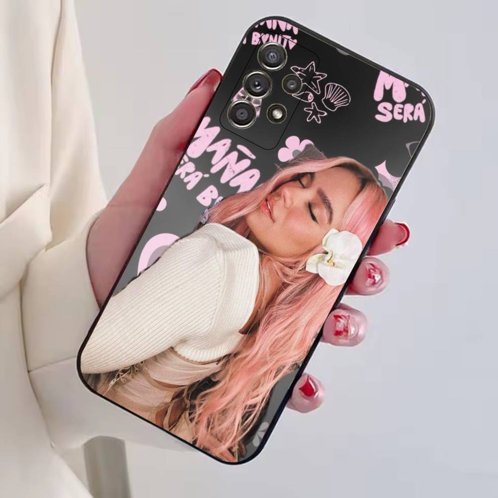 K-Karol G Dibujos Animados Phone Case For Samsung S25,S24,S21,S22,S23,S30,Ultra,S20,Plus,Fe,Soft Silicone Black Cover