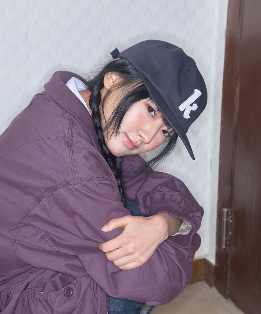 Kiibi K-Logo Applique Cap Black