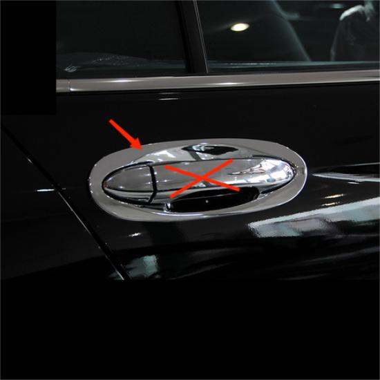Chrome Door Handle Bowl Frame Cover Trim For 2013-2017 Honda Accord Sedan 4pcs