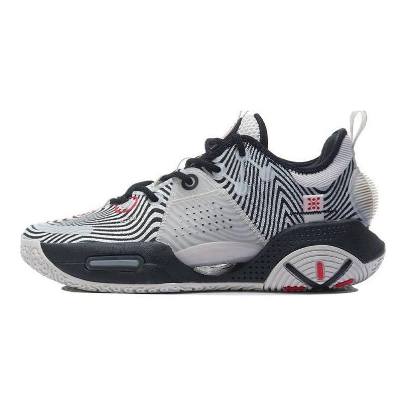 Li-Ning All City 9 V1.5 Low Top Men Basketball Shoes Black White Gray ABAR015-1 46