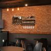 Yorbay Casier à Bouteilles Mural avec 4 Distributeur de Boissons, Étagère à Vin, Porte-Bouteilles et Porte-Verre à Pied